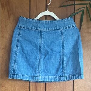 Free People Denim Blue Mini Skirt